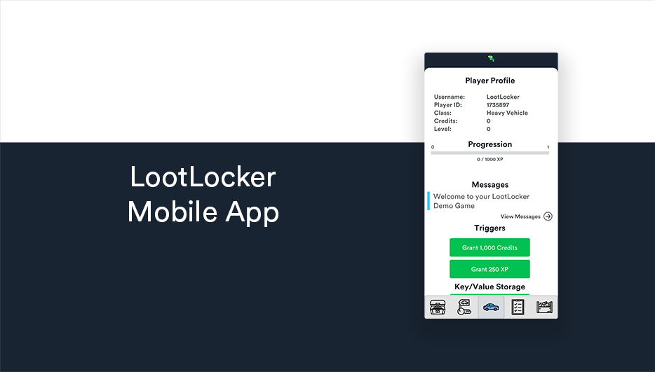 The LootLocker Mobile App hero image
